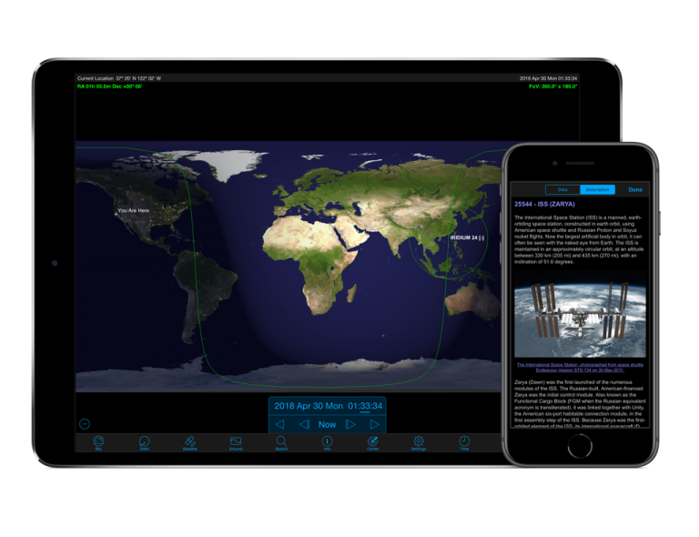 Orbitrack 2 Satellite Tracking App Astronomy Technology Today