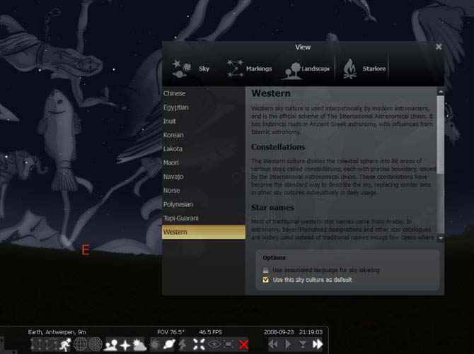 stellarium online planetarium